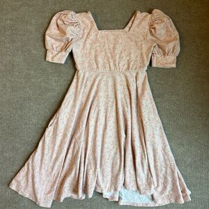 Remie Girl Twirl Dress pink Sprinkles Size 10 Pockets Pouf Sleeve